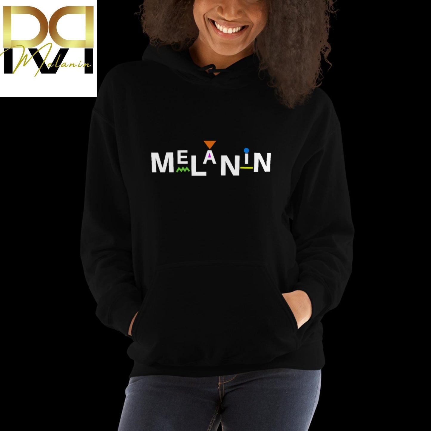 "Melanin" 90's Culture Style Hoodie - Retro Vibes with a Melanated Twist