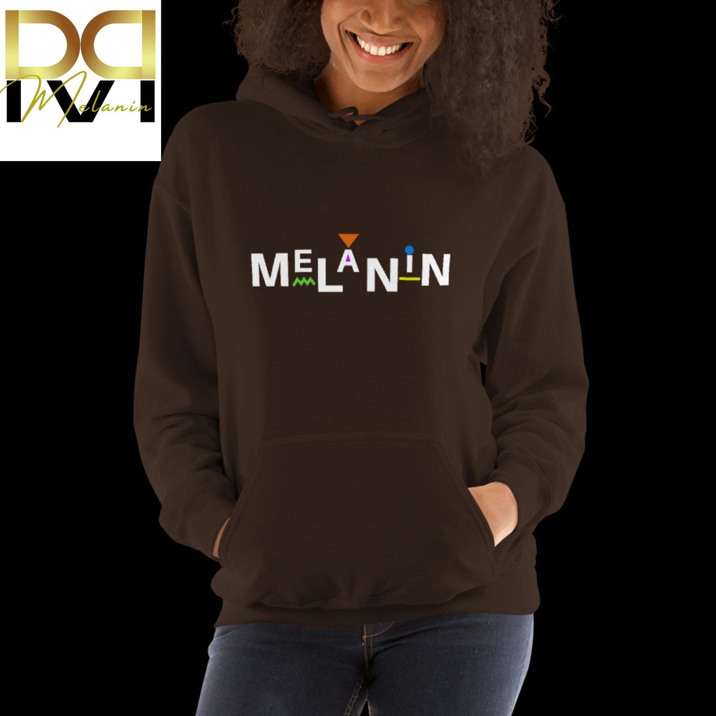"Melanin" 90's Culture Style Hoodie - Retro Vibes with a Melanated Twist