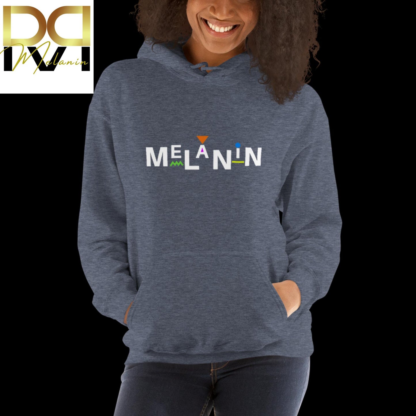 "Melanin" 90's Culture Style Hoodie - Retro Vibes with a Melanated Twist