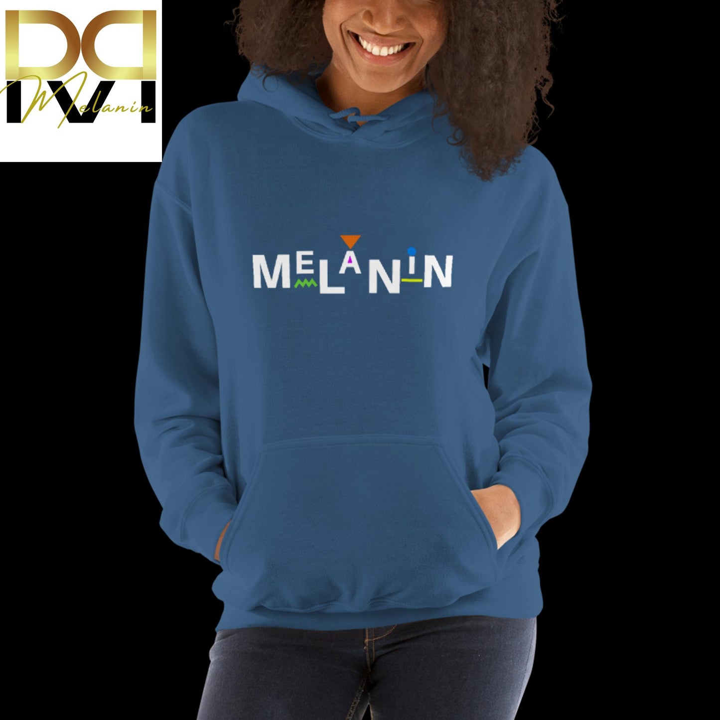 "Melanin" 90's Culture Style Hoodie - Retro Vibes with a Melanated Twist