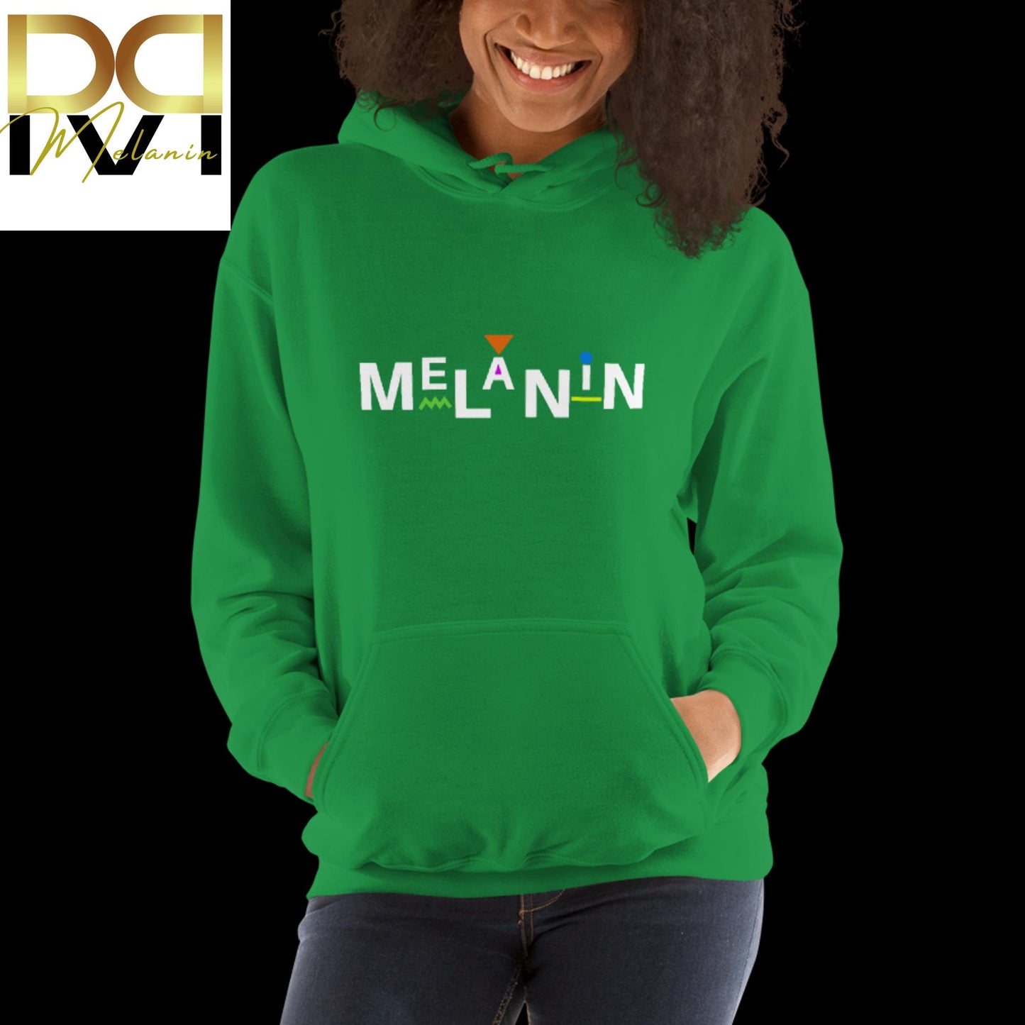 "Melanin" 90's Culture Style Hoodie - Retro Vibes with a Melanated Twist
