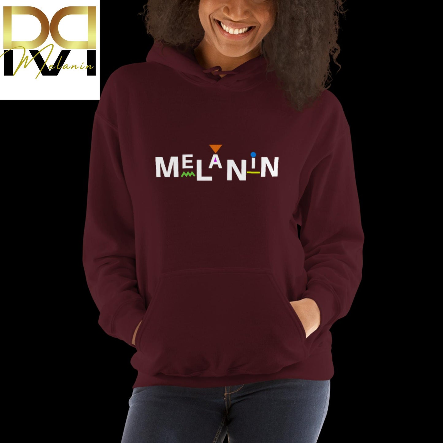 "Melanin" 90's Culture Style Hoodie - Retro Vibes with a Melanated Twist