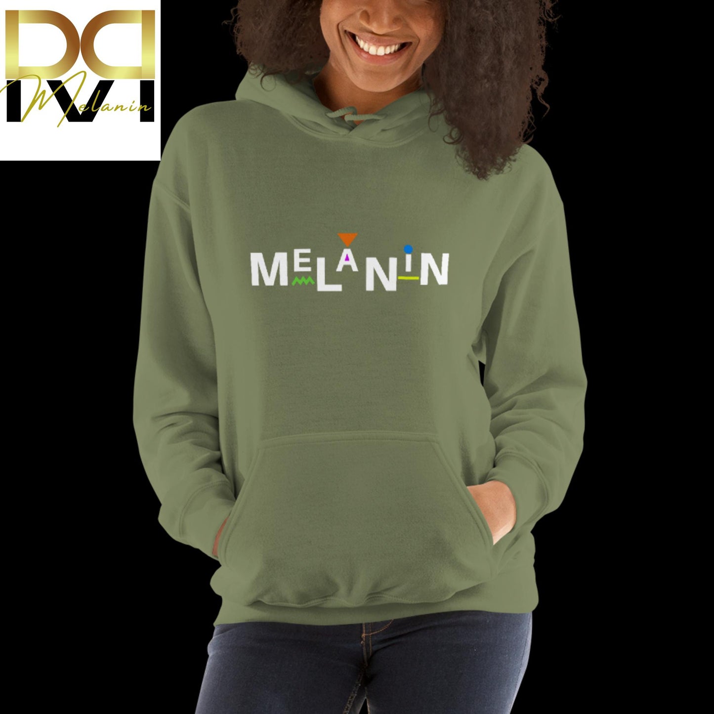 "Melanin" 90's Culture Style Hoodie - Retro Vibes with a Melanated Twist