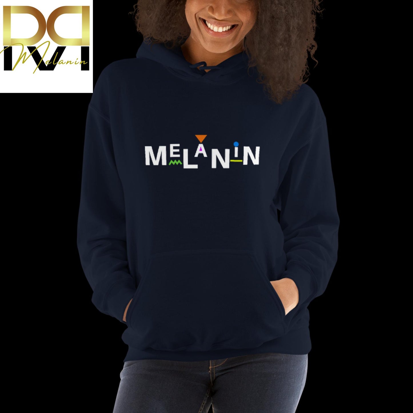 "Melanin" 90's Culture Style Hoodie - Retro Vibes with a Melanated Twist