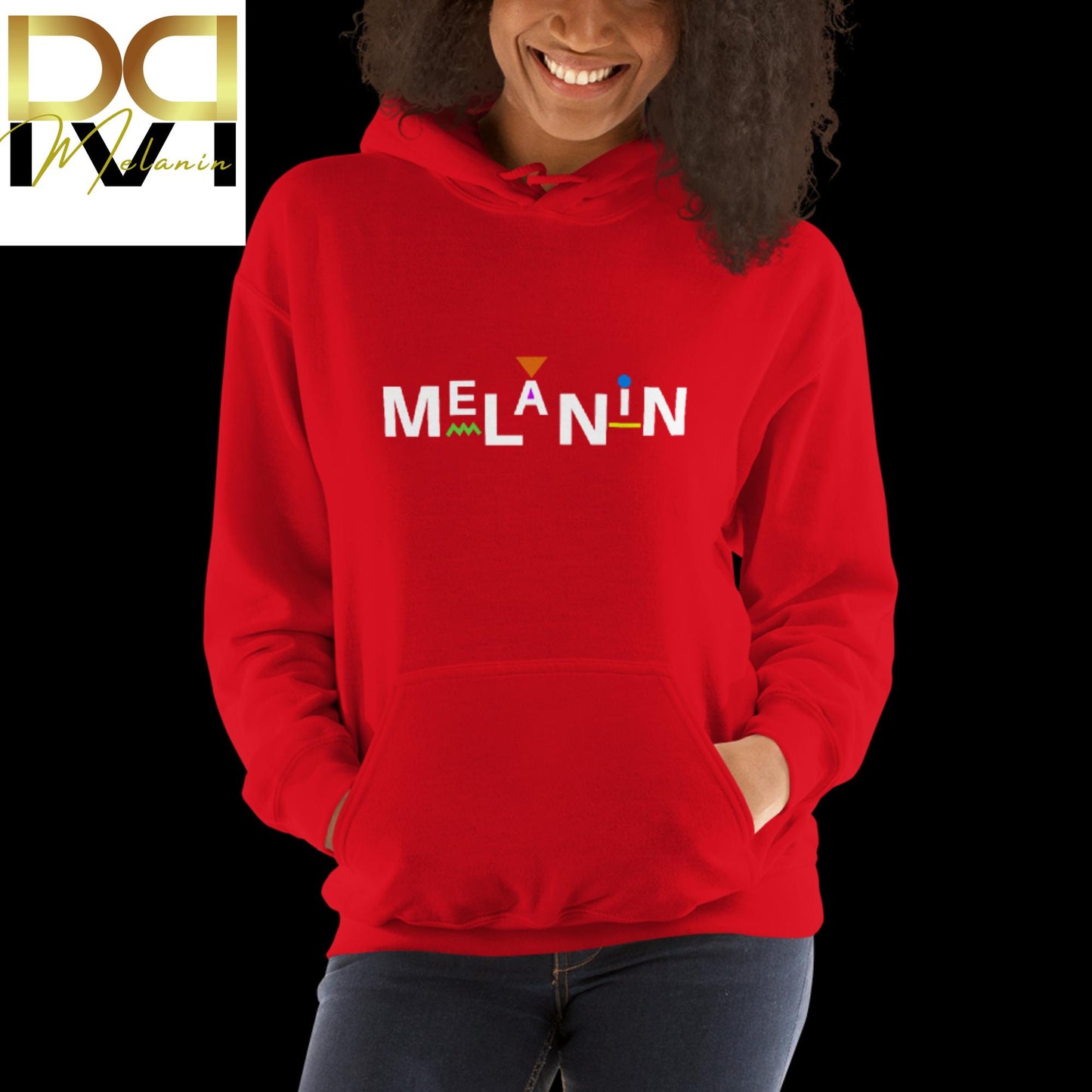 "Melanin" 90's Culture Style Hoodie - Retro Vibes with a Melanated Twist
