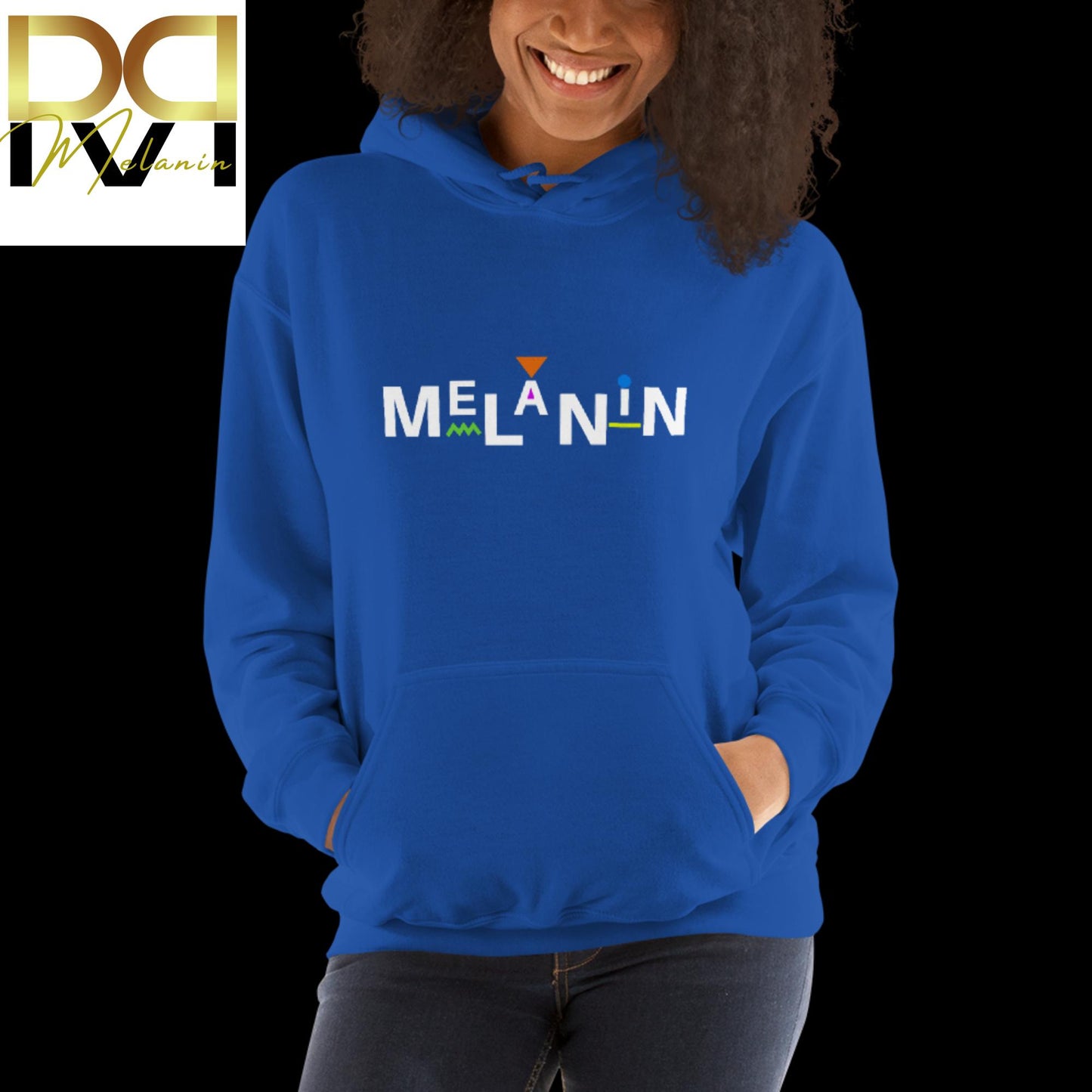 "Melanin" 90's Culture Style Hoodie - Retro Vibes with a Melanated Twist